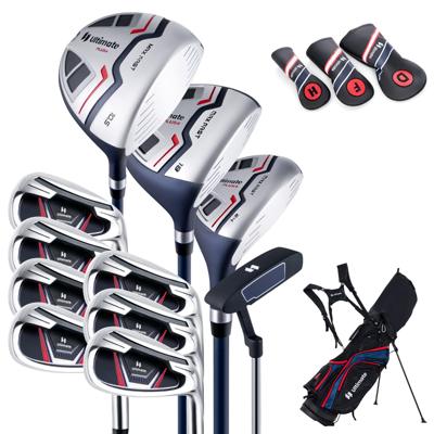 Complete Herrem Golfclubset 11-Delige Set Golfclubs Rechtshandig met Draagtas en Regenhoes-Blauw