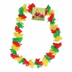 Limburg carnaval gekleurde Hawaii krans - rood/geel/groen - Carnavals accessoires