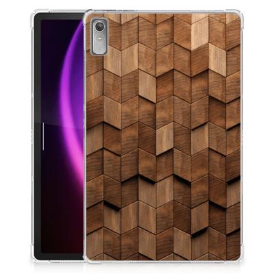 Silicone Tablet Hoes voor Lenovo Tab P11 Gen 2 Wooden Cubes
