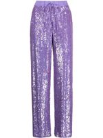 P.A.R.O.S.H. pantalon droit à ornements de sequins - Violet - thumbnail