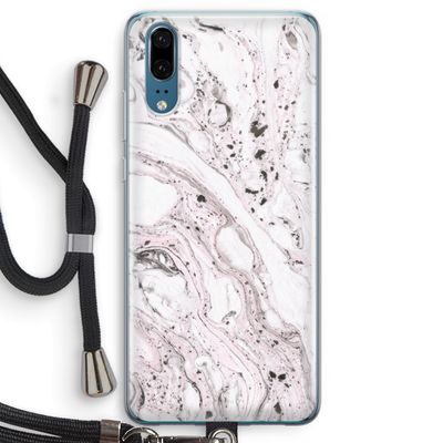 Mengelmoes: Huawei P20 Transparant Hoesje met koord