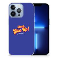 Apple iPhone 13 Pro | Siliconen hoesje | met naam Never Give Up