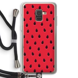 Watermelon: Samsung Galaxy A8 (2018) Transparant Hoesje met koord