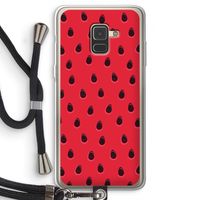 Watermelon: Samsung Galaxy A8 (2018) Transparant Hoesje met koord Watermelon: Samsung Galaxy A8 (2018) Transparant Hoesje met koord
