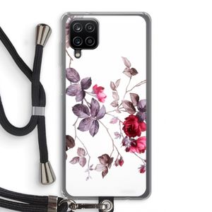Mooie bloemen: Samsung Galaxy A12 Transparant Hoesje met koord