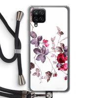 Mooie bloemen: Samsung Galaxy A12 Transparant Hoesje met koord