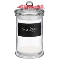 Kruidenpotjes/voorraadpotjes met krijtvlak - 3x stuks - 350 ml - glas