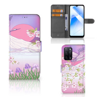 OPPO A16/A16s/A54s Telefoonhoesje met Pasjes Bird Flying