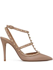 Valentino Garavani escarpins Rockstud 100 mm - Tons neutres