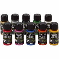 Creativ Company Textielverf diverse kleuren, 10x50ml.