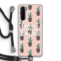 Cactus quote: OnePlus Nord Transparant Hoesje met koord
