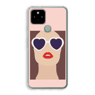 Red lips: Google Pixel 5 Transparant Hoesje