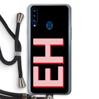Monogram: Samsung Galaxy A20s Transparant Hoesje met koord