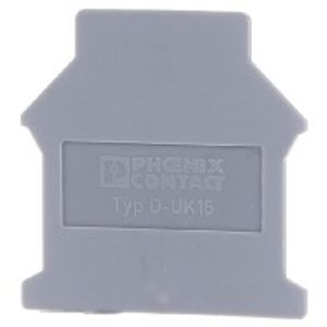 D-UK 16  - End/partition plate for terminal block D-UK 16