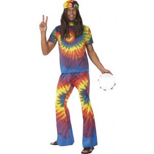 Jaren 60 outfit in Tie Dye print