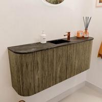 Toiletmeubel Mondiaz Joya Dlux | 103.2 cm | Meubelkleur Dusk | Faye wastafel Lava Wasbak Midden | 1 kraangat