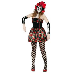 Day of the Dead Halloween verkleed jurkje voor dames 42-44 (L/XL)  -
