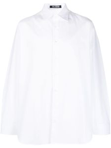 Raf Simons t-shirt à détail en résille - Blanc