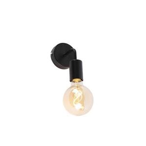 QAZQA Moderne wandlamp zwart 15,5 cm - Facile