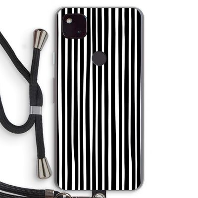 Stripes: Pixel 4a 5G Transparant Hoesje met koord