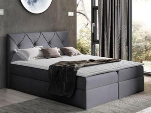 Boxspring CRYSTALO 180x200 cm donkergrijs