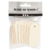 Creativ Company Houten labels, 10st.