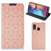 Samsung Galaxy A20e Hoesje met Magneet Pattern Orange - thumbnail