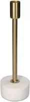 Kersten kandelaar marmer rond 7.5x24.5cm goud