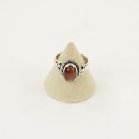 Zilveren Ring met Goldstone Maat 17 - Model 2 (Sterling Zilver 925)