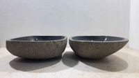 Riviersteen wasbakken set RM220343AB, 46x39x15 cm - thumbnail