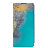 Motorola Moto G22 | Standcase | Marble Blue Gold
