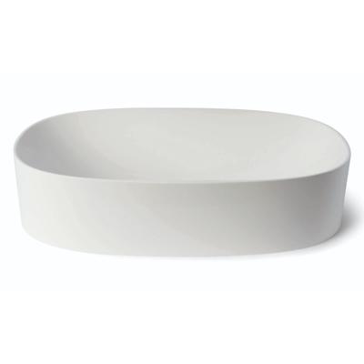 Waskom Luca Sanitair Tate 55x35x12,5 cm Mineral Stone Glans Wit Luca Sanitair