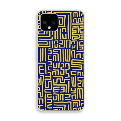 Majorelle Blue Print: Pixel 4 Transparant Hoesje