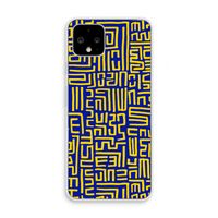 Majorelle Blue Print: Pixel 4 Transparant Hoesje
