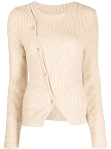 Jacquemus cardigan Le Maille Pau à design asymétrique - Tons neutres