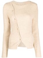 Jacquemus cardigan Le Maille Pau à design asymétrique - Tons neutres