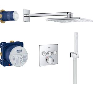 Grohe Grohtherm SmartControl thermostatische inbouw regendoucheset met hoofddouche en handdouche chroom