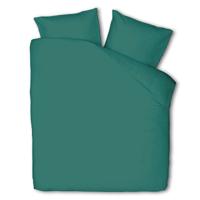 Dekbedovertrek Luna Uni Groen Effen 200x200 Cm Luna Bedding - Dekbed-Discounter.nl