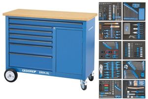 Gedore 1504 XL Verrijdbare werkbank 308-Delig met 7 laden 2980355 - 2980355