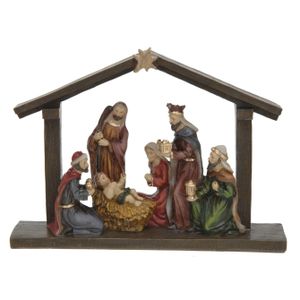 Complete kerststal met ster en inclusief kerstbeelden 20 cm   -