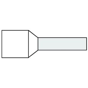 Geïsoleerde Adereindhuls 0,5qmm Wit penlengte = 8mm 5000 stuks klemko 720021