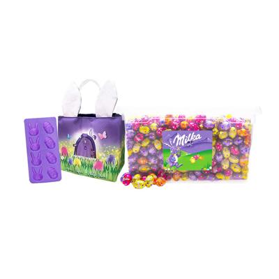 Milka paaseitjes met paasmandje - ca 3kg