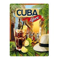 Cuba Libre Metalen Bord 30 x 40 cm - thumbnail