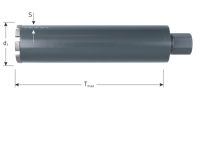 Rotec Diamantboor | Grijs | Droog | 1.1/4" | 8 Segm. | Ø82x60 - 776.0820