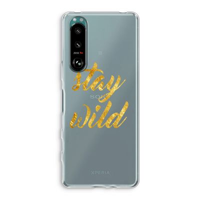 Stay wild: Sony Xperia 5 III Transparant Hoesje