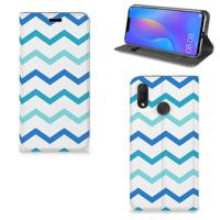 Huawei P Smart Plus | Hoesje met Magneet | Zigzag Blauw