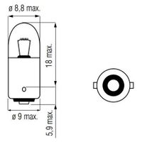 Bosma Lamp 12V-5W BA9S