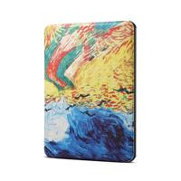 Van Gogh Oil Painting Pattern Horizontal Flip PU Leather Protective Case for Amazon Kindle 2019 with Sleep & Wake-up Funtion