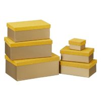 Set van 6x stuks gouden glitter cadeaudoosjes 7-24 cm rechthoekig Set van 6x stuks gouden glitter cadeaudoosjes 7-24 cm rechthoekig