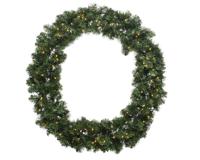 Kerstkrans Imperial krans bo D50 cm 40 LED groen/wit Everlands - Everlands
